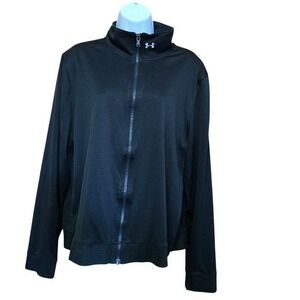 Under Armour Black Full Zip Track Jacket Athletic Gear Size XL
